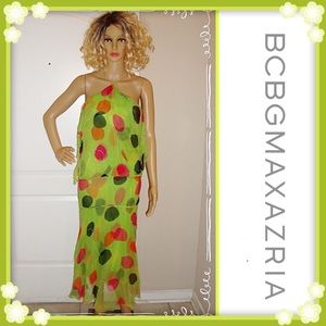 💃 BCBGMaxazria Silk Chiffon Dress Hip Tie. 💃